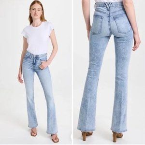 Veronica Beard Beverly High-Rise Skinny Flare Jean Blue Mist – size 28